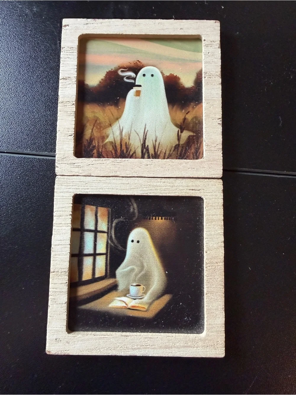 New Target Bullseye Playground Mini Magnet Art Ghost Reading Drinking Coffee Set